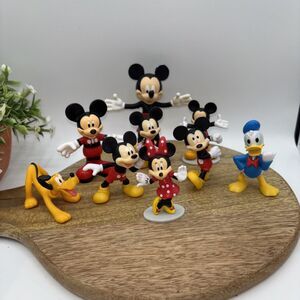 Disney Mickey Mouse & Friends Lot of 9 Mini Figures Cake Toppers Replacement Toy